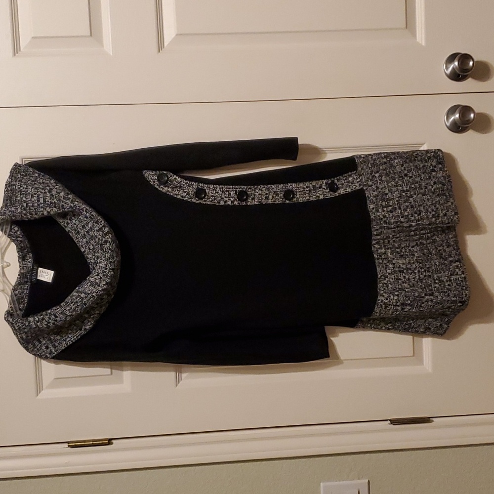Black cowl necked dress by Venus size XL